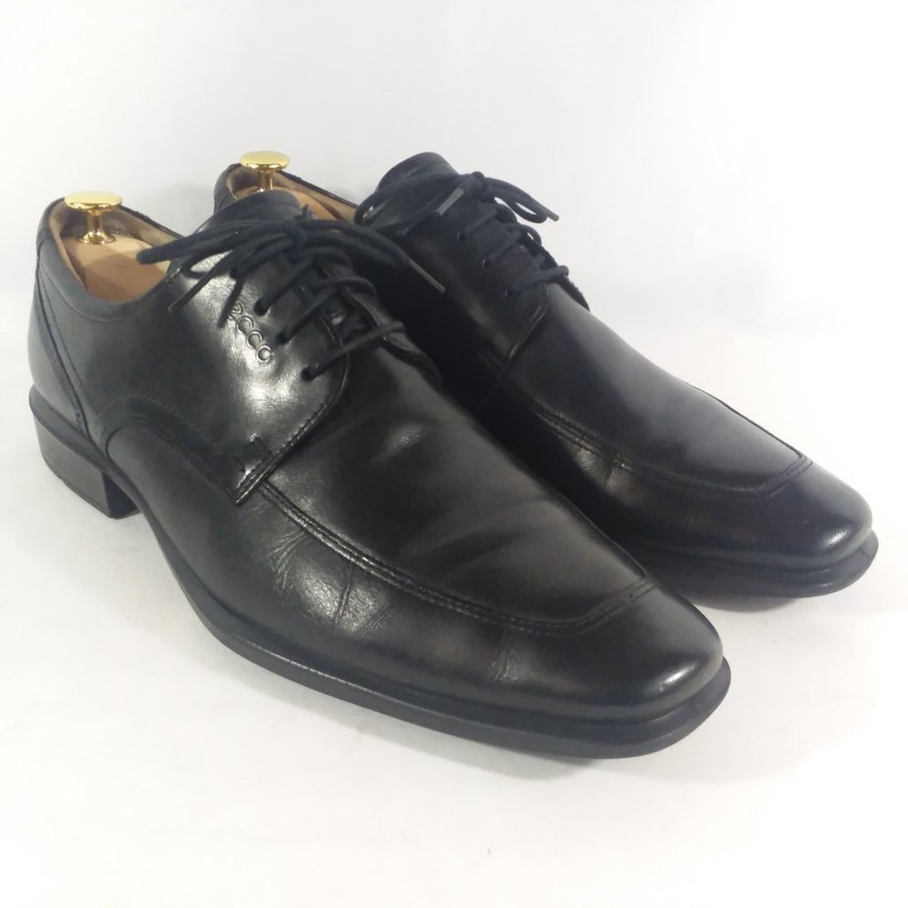 Ecco Leather Apron Toe Derby Shoes Mens 11-11.5 E